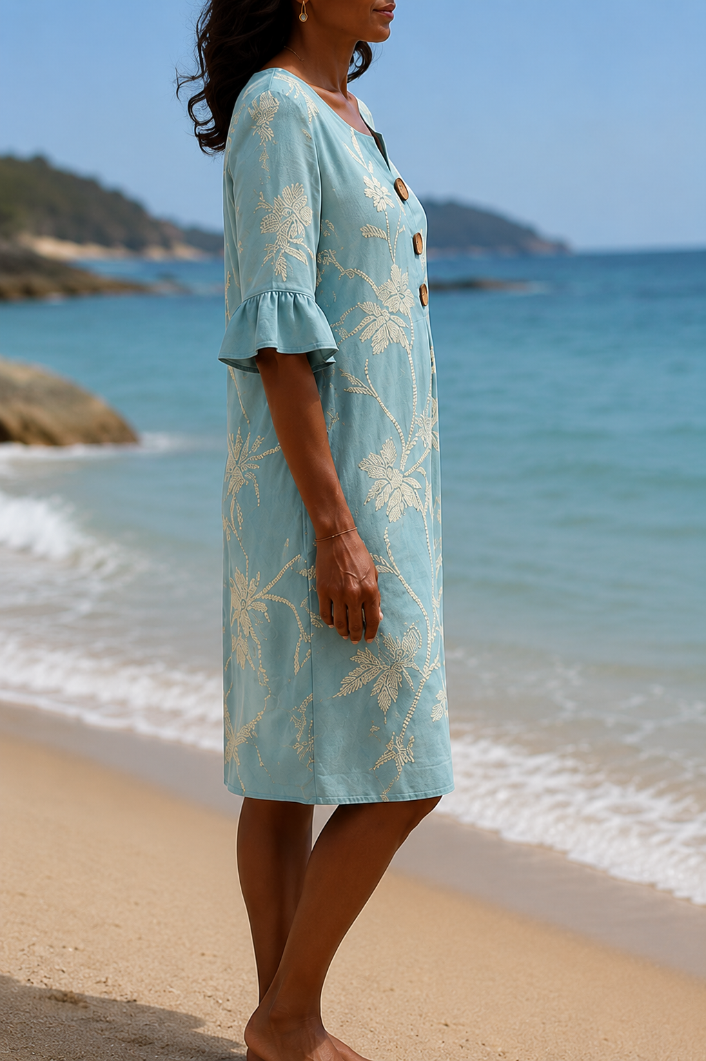 Women's casual dress with floral print