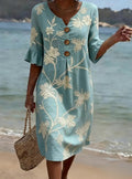 Women's casual dress with floral print